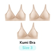 Eisei Haku Kumi Bra (แพ็ก 3 ตัว) บราคอวีลึก โครง Jelly โกยอกชิด เนินอกสวย หลังเว้าลึก มีนวัตกรรม Bio