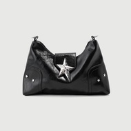 New Punk Motorcycle Bag, Y2K Baddie Crossbody Bag, Metal Pentagram Shoulder Bag, Halloween Wallet