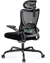 Marsail Office Chair Ergonomic Desk Chair with Adjustable Headrest Lumbar Support and Foldable 3D Ar