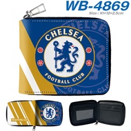 Football Club FC Barcelona Liverpool Cartoon Simple Zipper Casual Children's Short Wallet Student Fu