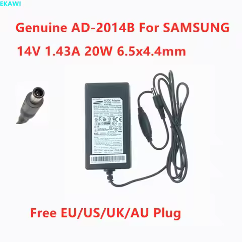 Genuine AD-2014B 14V 1.43A 20W AC Adapter For SAMSUNG Monitor Power Supply Charger