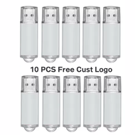 10pcs/lot USB แฟลชไดรฟ์ 32GB แฟลชไดรฟ์ 64GB แฟลชไดรฟ์ 4GB 8GB 16GB แฟลชไดรฟ์ โลโก้ฟรี