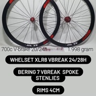 WHEELSET XLR8 700C RIM BRAKE DISC BRAKE - Goes Store87