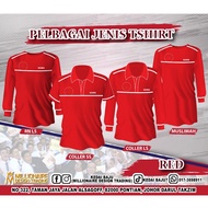 |TSHIRT KPM | Baju KPM RED | TSHIRT MERAH  | MUSLIMAH| COLLER | KPM Work Wear | MIKROFIBER | XS-8XL 