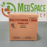 Foralivit Multivitamins + Iron 100’s capsule