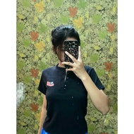 Babytee Women's T-shirt with AA Embroidered Button Collar Crochet Bodycon Standard Trend 2026