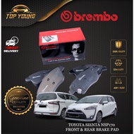 BREMBO TOYOTA SIENTA NSP170 FRONT OR REAR BRAKE PAD