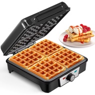 4- Waffles Maker Compact Square Design Nonstick Iron withIndicator Lights EU Plug