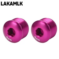 LAKAMLK 2PCS Cycle Pedal Dust Cap, Aluminum Alloy M14 Thread Cycle Pedal Dust Cover, Durable Easy In