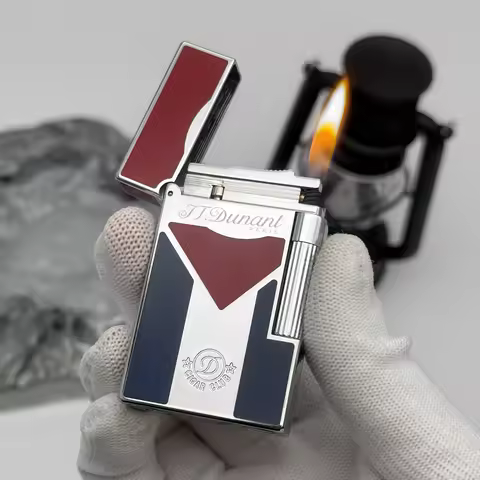 Luxury Lighter Cuba Cigar Gas Lighters Brass Cigar Cigarette Lighter Collections Lacquer Cuban Flag 