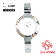 ۩Cherie Paris silver bangle bracelet stainless steel watch for women CHR-1813L-IPTT