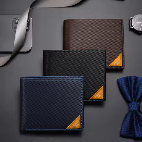 New Men's Wallet Pu Leather Zipper Coin Pocket Luxury Men's Wallet High Quality Men's Wallet Wallet 