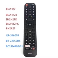 EN2H27 his-963 Hisense new remote control for Hisense LED smart TV remote control RC3394408 01 ER-31607R ER-22655HS for Hisense TV Devant and Netflix, with Youtube and information button EN2H27B EN2H27HS EN2H27D EN2A27 replacement