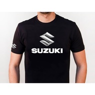 BAJU T-SHIRT SUZUKI HITAM / 100% COTTON ROUND NECK / LENGAN PENDEK / T-SHIRT PRINTING CANTIK