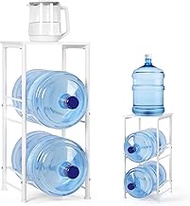5 Gallon Water Jug Holder Water Dispenser Stand with Top Shelf, 5 Gal Water Bottle Holder with 2 Slo