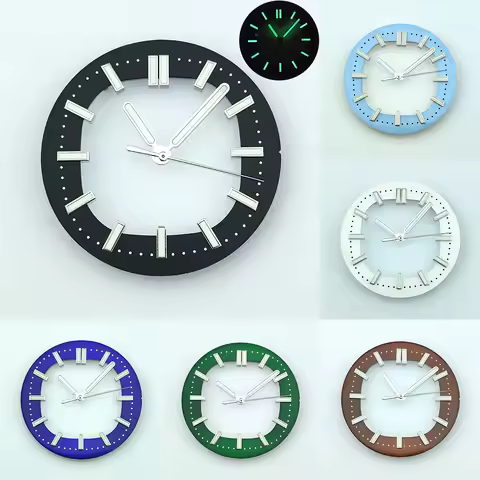 30.5mm Dial NH35 Dial NH70 Watch Dial High Quality Green Luminous Transparent Dial With Hands Fits N