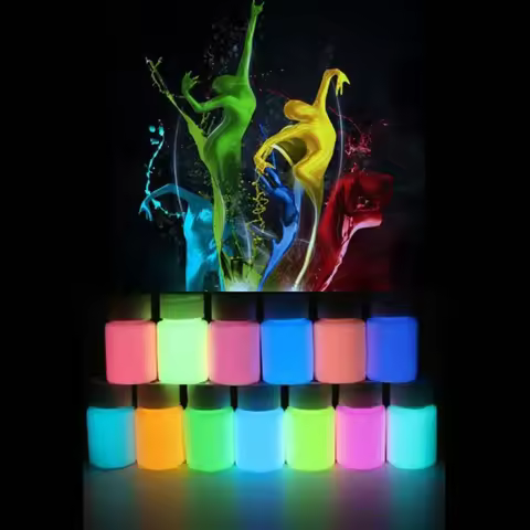 8 Colors Luminous Epoxy Resin Pigment Glow in The Dark Liquid Colorant Body Art UV Body Paint Set Ea