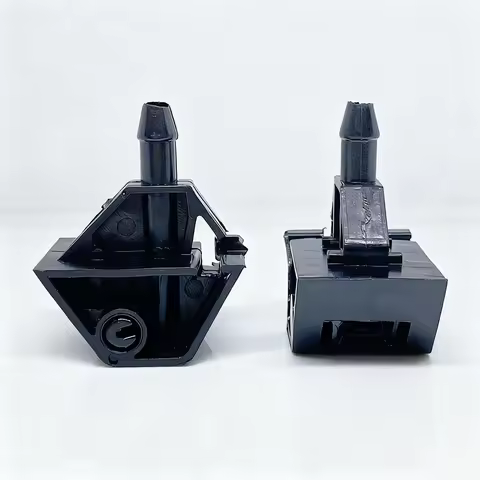 Windscreen Washer Nozzles 2 Pcs Adjustable Spray Jet For Nissan Qashqai J10 J11 2007-2018 Black Plas
