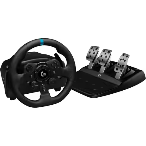 Logitech G923 TRUEFORCE - Steering Wheel for PS4/PS5/PC, featuring TRUEFORCE technology, high-qualit