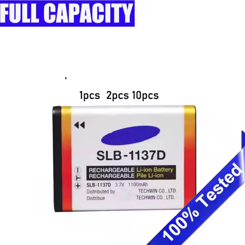 New Full SLB 1137D SLB-1137D Battery for Samsung Camera NV100HD TL34HD HD i85 i100 L74 i80 NV1 NV24H