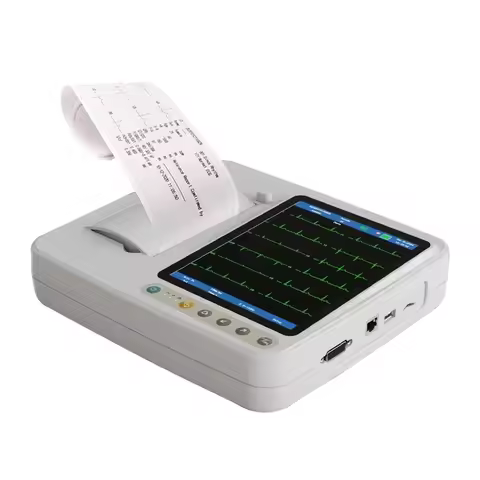 7-Inch 12-lead ECG AI machine for veterinary pets Digital handheld animal monitor ECG 3/6 channels