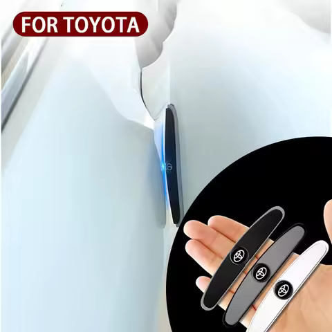 4Pcs Car Door Anti-Collision Strip Rearview Mirror Protection Sticker For Toyota GR Sport Gazoo Raci