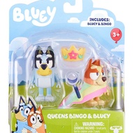 Bluey S5 Figure 2Pack - Work Dad and Bingo, Queens Bingo & Bluey