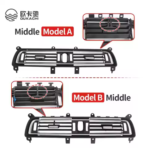 Chrome Front Center Left/Right Air Vent Grille Outlet Cover Middle Rear AC Vent Panel For BMW 7 Seri