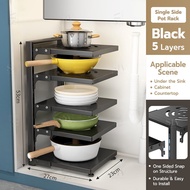 【SHOPLUS】Pot Rack Kitchen Pan Organizer Rack Stainless Steel Rack Kitchen Storage Rak Dapur 厨房置物架子 H