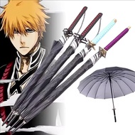 Bleach Zangetsu Anime Katana ร่มสร้างสรรค์ Kurosaki Ichigo ร่มยาว Anime รอบๆ ของขวัญ Cosplay Prop Li