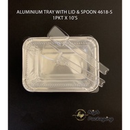 4618-S Aluminium Foil Tray with Lid and Spoon 10’s