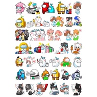 Combo of 35 different hero team among stickers, silk pressed /hero team among us stickers