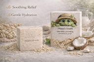 Organic Oatmeal Handmade Soap 100g – Unscented Soothing Relief & Gentle Hydration for Sensitive or I