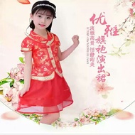Ready Stock Kids Cheong Sam Traditional Dress Chinese New Year Clothes 2 in 1 Baju Raya