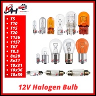 🔥12V🔥🇲🇾MY Ready Stock Car Halogen Bulb T5 T10 T15 T20 1156 1157 1141 1016 White Orange Brake Reverse