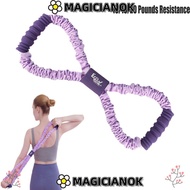 MAGICIANOK 8-Line Puller, 10/15/20 Pounds Resistance Elastic Band Yoga Tensioner, Portable Silicone 