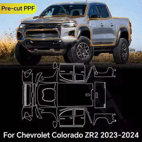 Pre-cut PPF For Chevrolet Colorado ZR2 2023 2024 TPU Paint Protection Film Car Body Anti-Scratch Cle