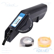 CRAFTMX Embossing Label Maker, Plastic Black Raised Label Maker,  Portable Handheld Manual Raised Le