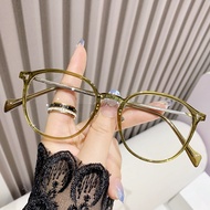 Oval-shaped Glasses For Men Women Nearsighted Anti Blue Light 0-400 Myopia Lens