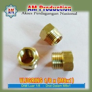 Vlukring Thread 1/ 8x(M8x1) Conversion 1/8 to Thread M8x1
