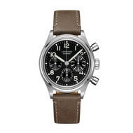 Longiness Watch Classic Replica Series Big Eye Flight Automatic Mechanical Watch Brown Leather Strap Men's Watch 41mm L2.816.4.53.2
