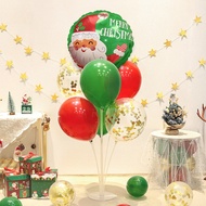 Christmas Balloons Decoration Set Balloon Stand Holder with Light Latex Confetti Foil Balloon Kit