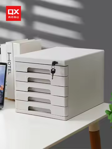 Locking File Cabinet with Drawers, A4 Document Organizer for Office Home, Secure Storage Box for Imp