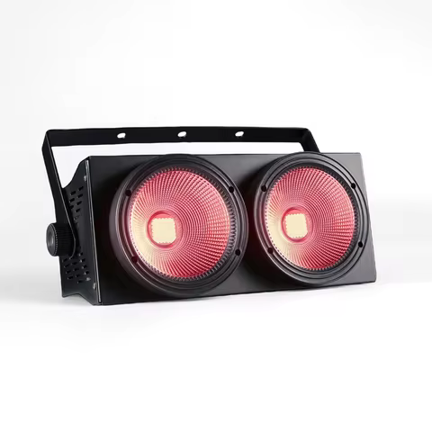 COB 2x100W RGBWA+UV 6in1 Blinder Strobe Stage Light Audience Blinder For DJ Disco Wedding Party Ligh