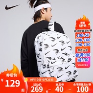 NIKE 耐克中学生书包大学生电脑包2024秋季新款青少年双肩背包 黑色/纯白色 8/20（45*30*15cm)