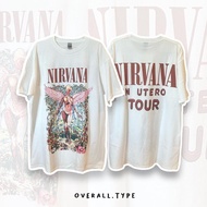 90s ‘ Nirvana T-shirt เสื้อยืดคอกลมแขนสั้น Nirvana Cotton