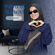 Hailee Dark Blue Tudung Bawal Cotton Voile Bidang 45 Deep & Peaceful