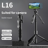 1.53m Selfie Stick 360 Degree Rotable Balance handle Tripod With 2 Fill Light Bluetooth Remote L16