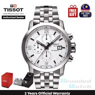 Tissot T055.427.11.017.00 Men's PRC 200 Automatic Chronograph Steel Watch (White)