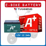 TIANNENG 12V12Ah Electric Bicycle Battery E-Bike Scooter Battery New Battery 6-DZF-12.3
